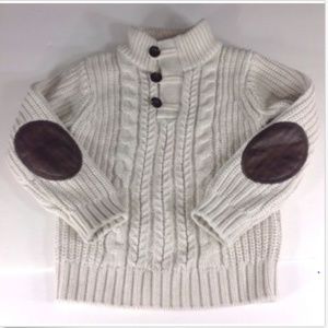 baby boy sweater with elbow patches